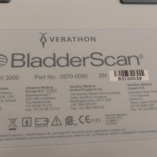 Verathon Bladderscan BVI3000 w/ Probe (Parts)